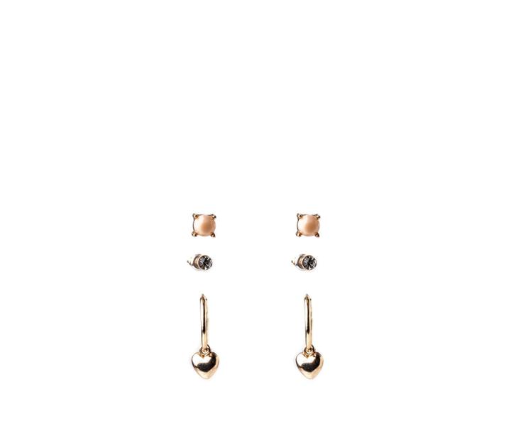 Oasis Heart 3pk Stud Set
