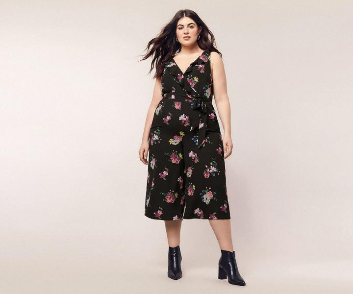 Oasis Curve Floral Wrap Jumpsuit