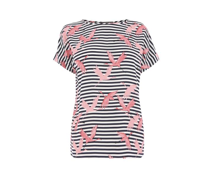 Oasis Flamingo Stripe T-shirt