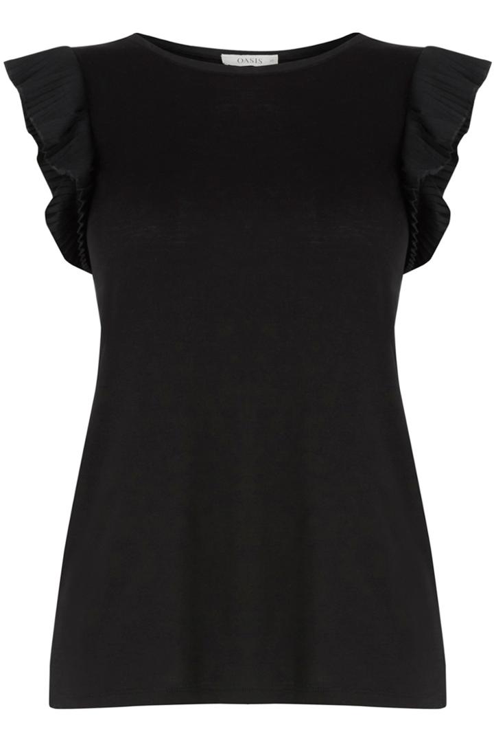 Oasis Plisse Frill Shell