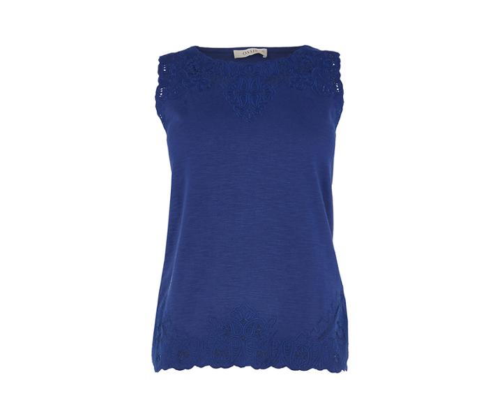 Oasis Broderie Trim Shell