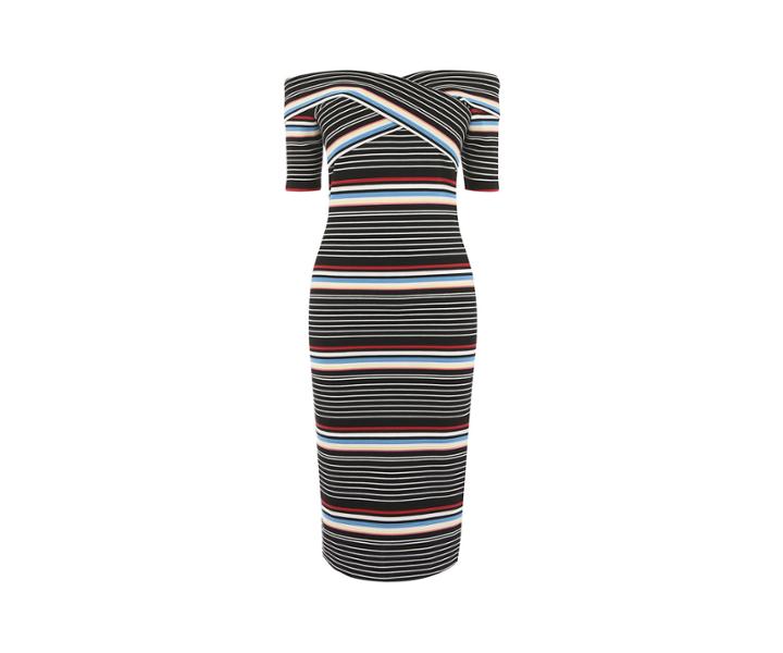 Oasis Stripe Wrap Dress