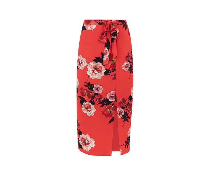 Oasis Scarf Floral Column Skirt
