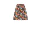 Oasis Printed Cut Above Cord Skirt