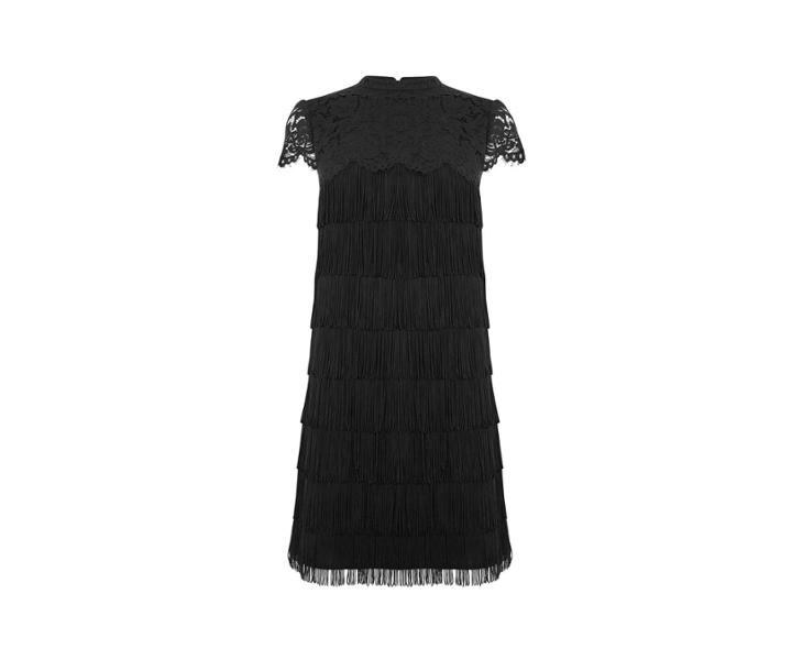 Oasis Long Fringe And Lace Shift