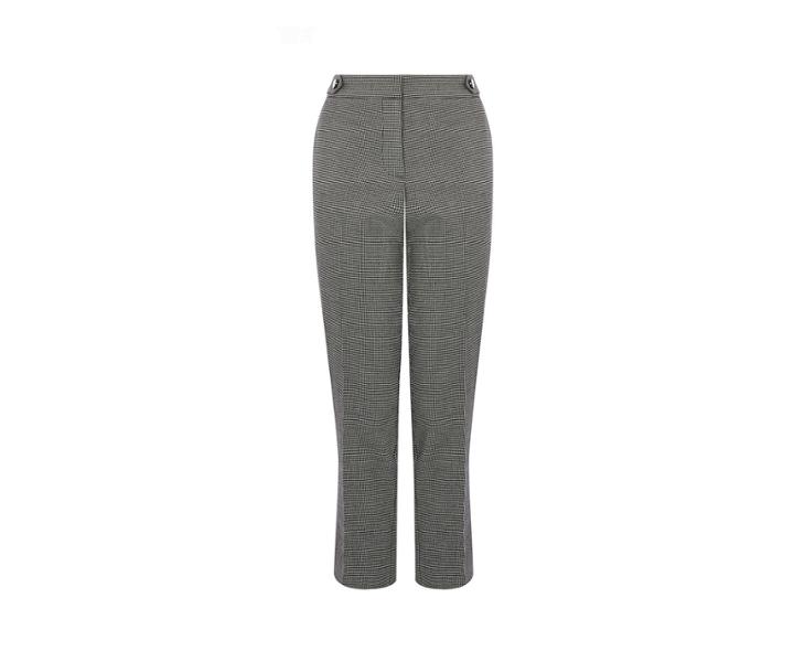 Oasis Dogtooth Button Trouser