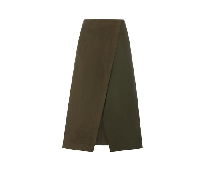 Oasis Faux Suede Midi Skirt