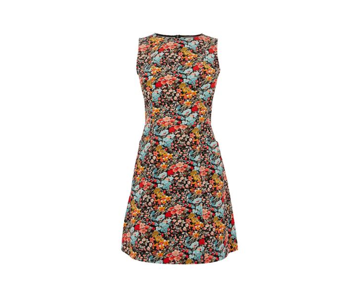 Oasis Printed Cut About Cord Dress