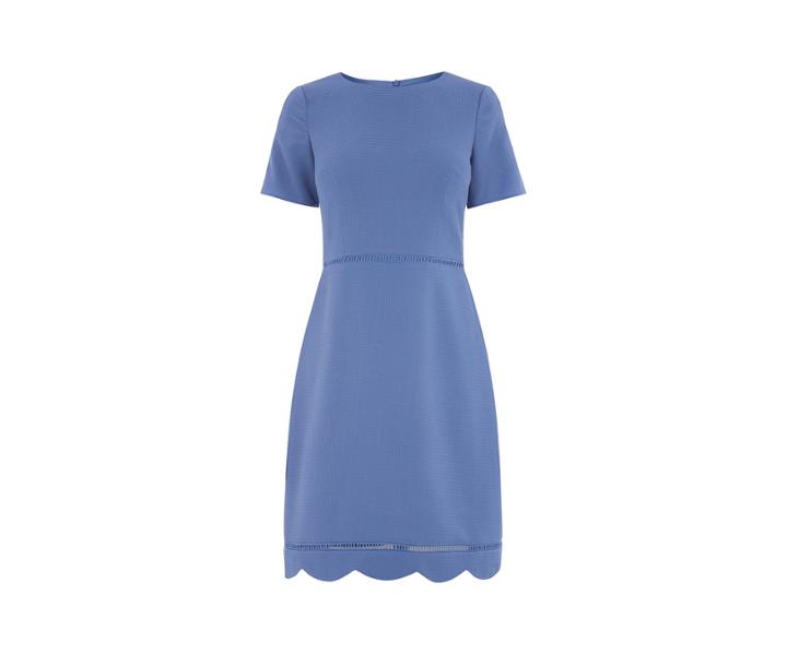 Oasis Long Scallop Sleeve Dress