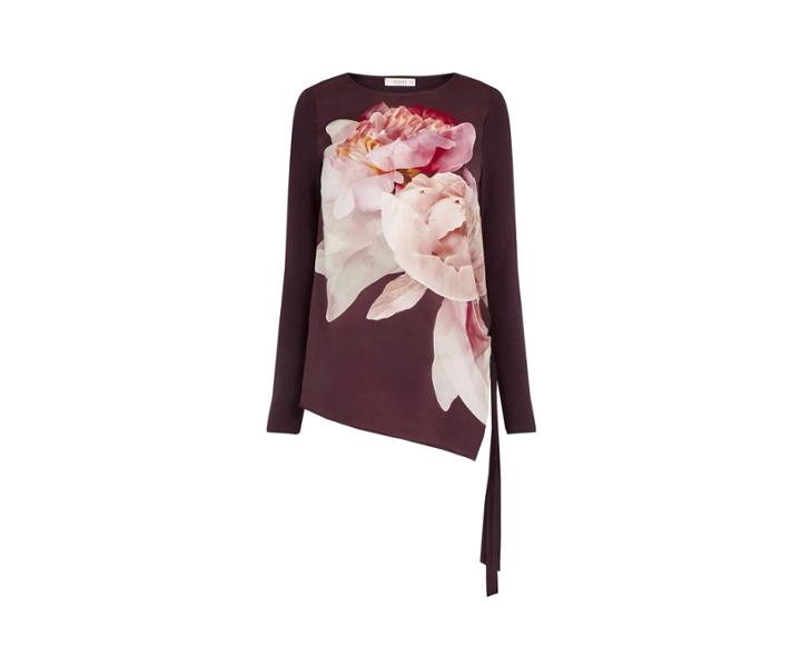 Oasis Peony Asymmetric Tunic