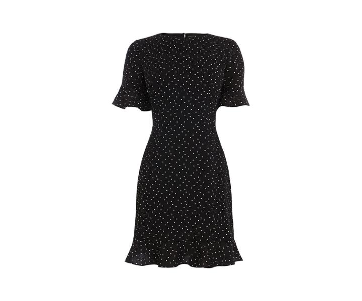 Oasis Polka Dot Ruffle Dress