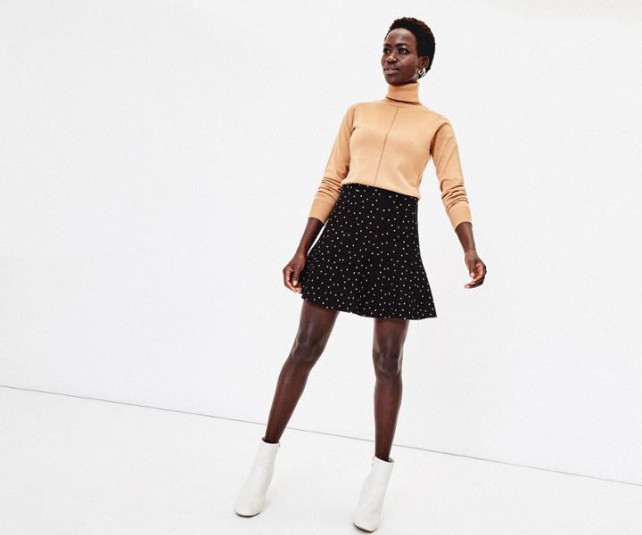Oasis Sofia Spot Knitted Skirt