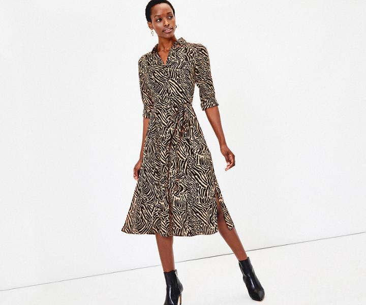 Oasis Colby Animal Shirt Dress