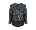 Oasis Curve Sequin Tinsel Top