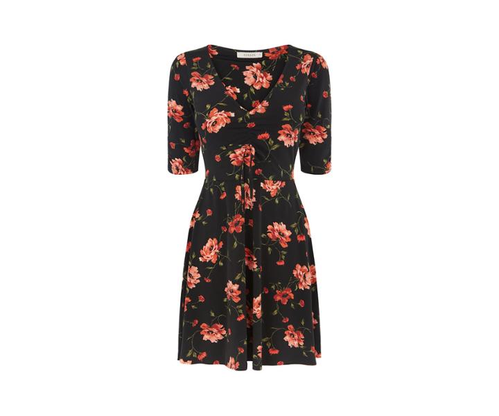 Oasis Rose Print Tea Dress