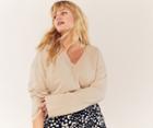 Oasis Curve V-neck Knit Jumper