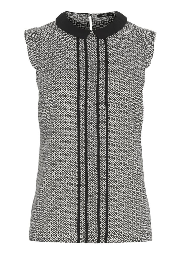 Oasis Leaf Collar Shell Top