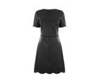 Oasis Faux Leather Scallop Dress