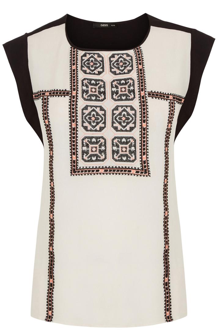 Oasis Dakota Embroidered Tee