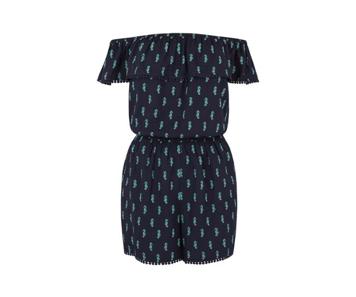 Oasis Seahorse Bardot Playsuit
