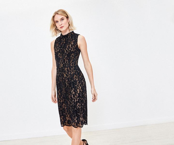 Oasis Velvet Lace Wiggle Dress