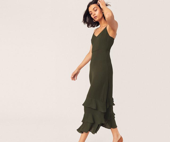 Oasis Tiered Cami Midi Dress