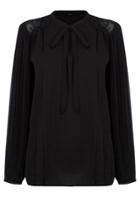 Oasis Pussy Bow Pleat Blouse