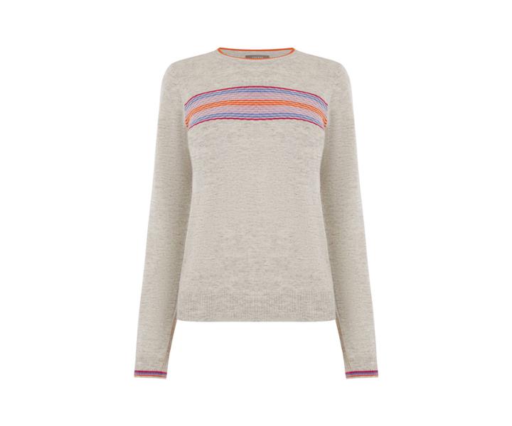 Oasis Demi Textured Stripe Jumper