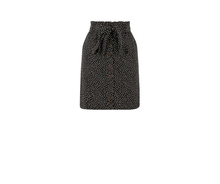 Oasis Crushed Spot Paperbag Skirt