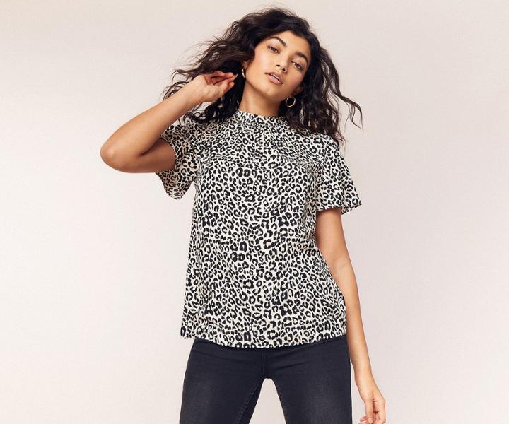 Oasis Animal High Neck Top