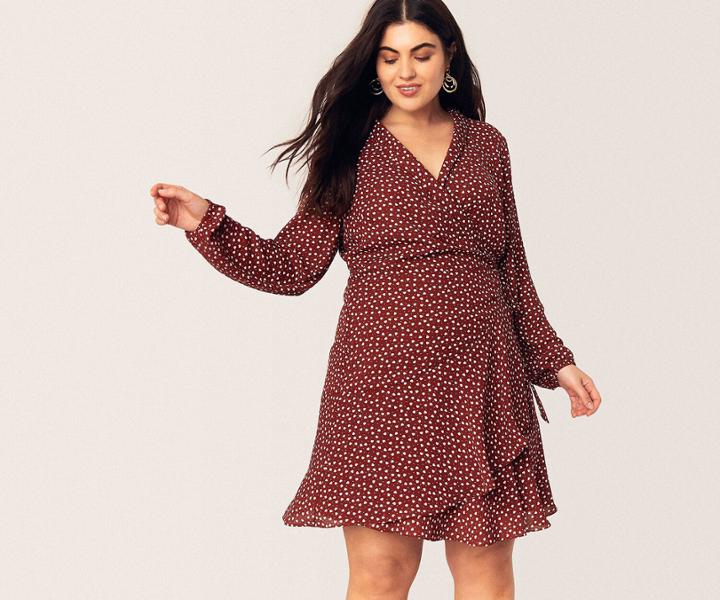 Oasis Curve Heart Wrap Dress
