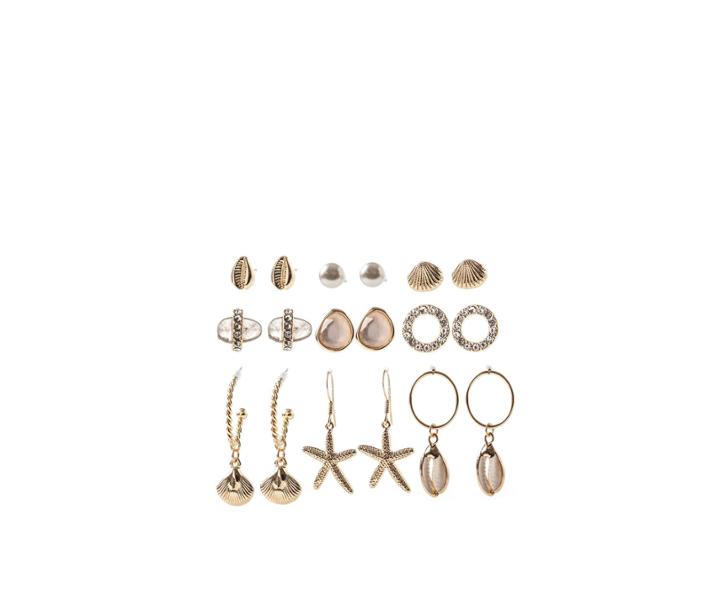 Oasis 9pk Shell Earrings