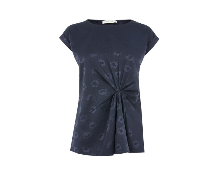 Oasis Floral Jacquard Twist Top