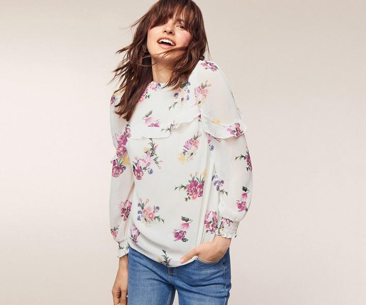 Oasis Floral Chiffon Top