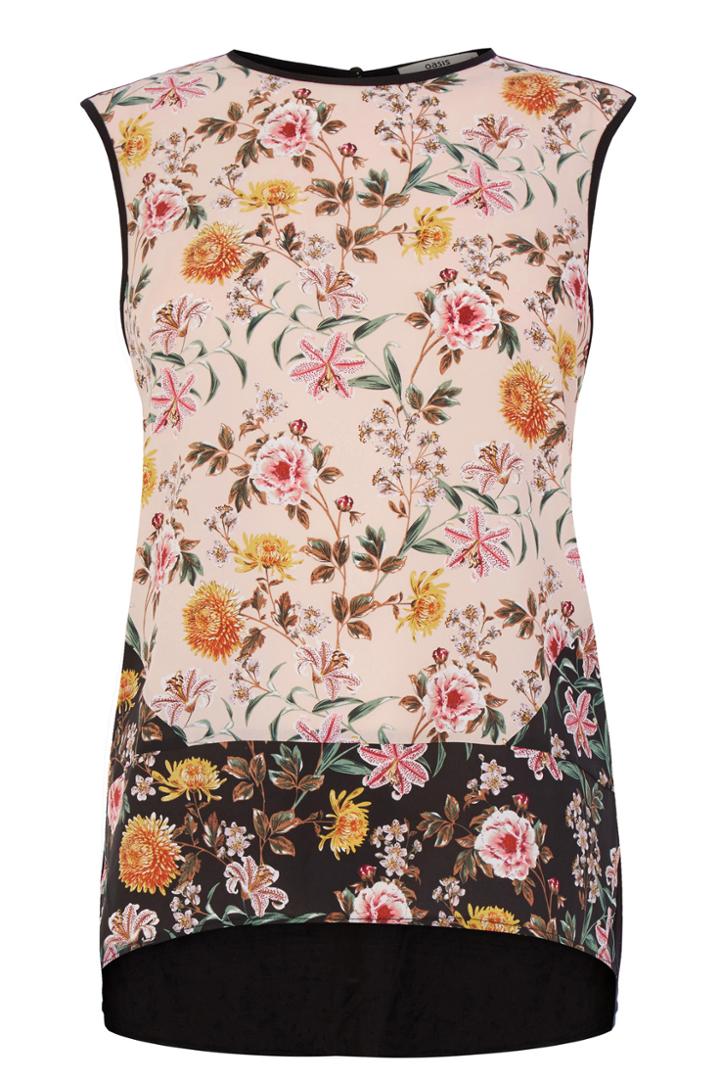 Oasis Opium Print Cape Back T-shirt