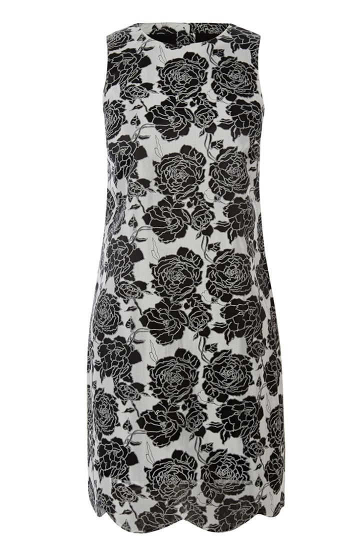 Oasis Organza Scallop Shift Dress