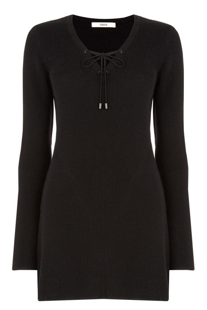 Oasis Lace Up Longline Top