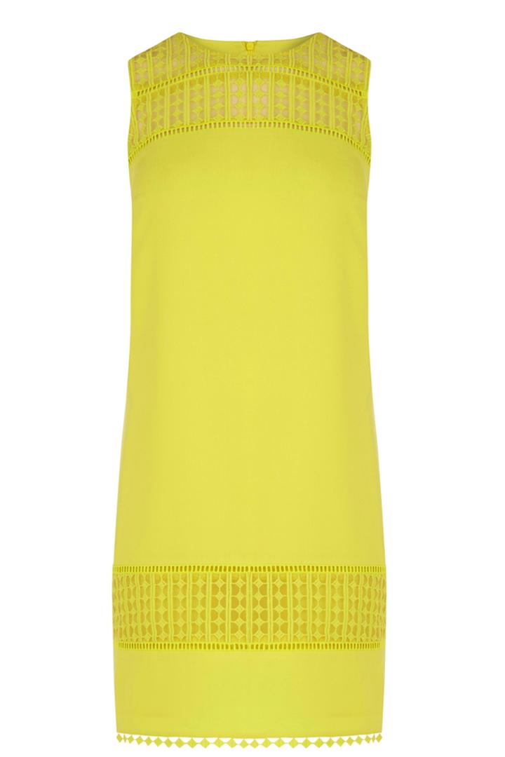Oasis Crepe Patched Lace Dress
