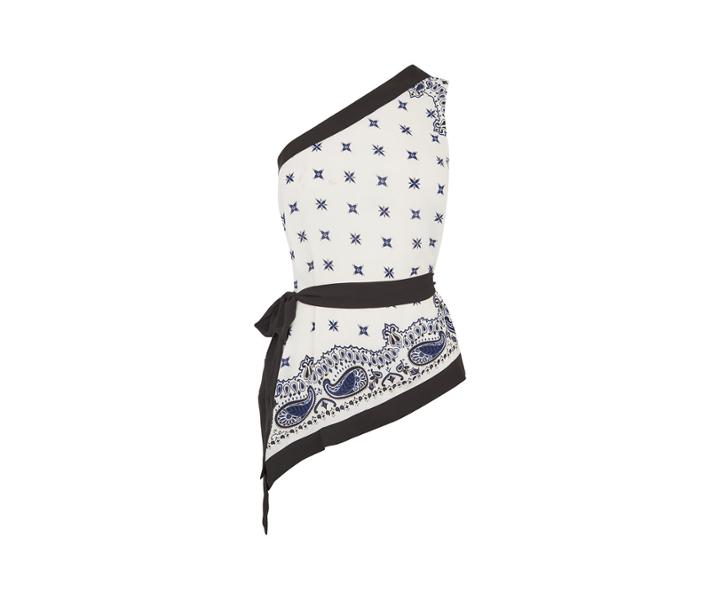 Oasis One Shoulder Paisley Top