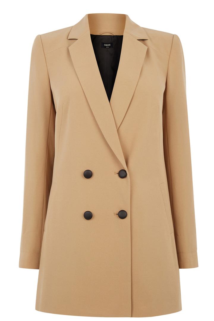 Oasis Db Longline Crepe Jacket