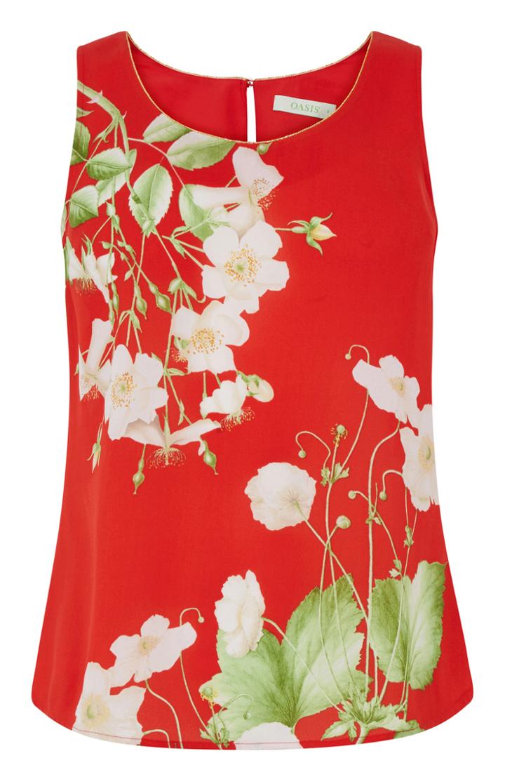 Oasis Chelsea Border Emb Trim Vest