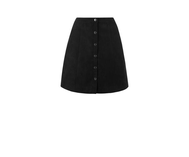 Oasis Faux Suede Popper Skirt