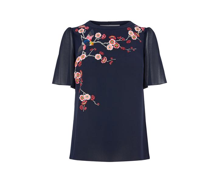 Oasis Embroidered Angel Sleeve Top