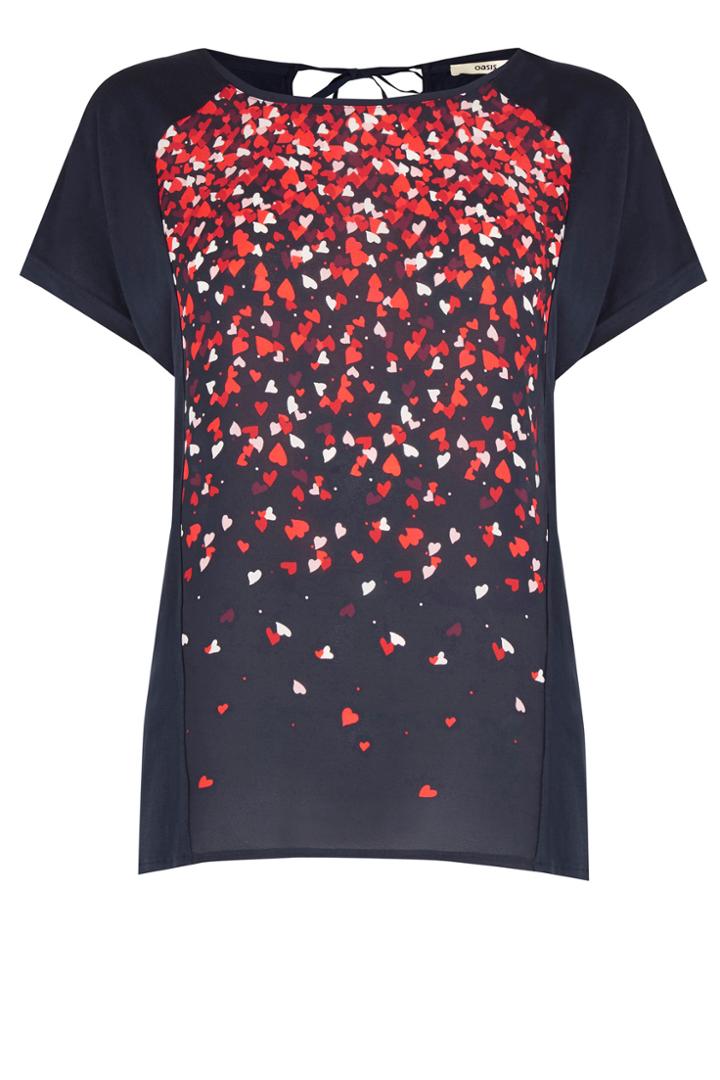 Oasis Heart Woven Front Top