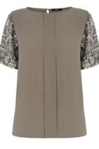 Oasis Sequin Sleeve T-shirt