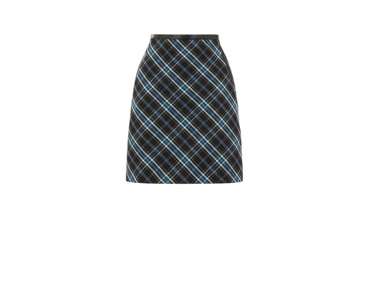 Oasis Cassie Check Pu Pocket Skirt