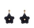 Oasis Navy Flower Drop Earrings