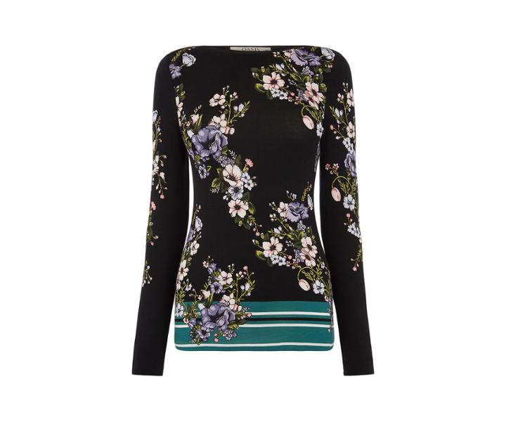 Oasis Frieda Print Long Sleeved Top