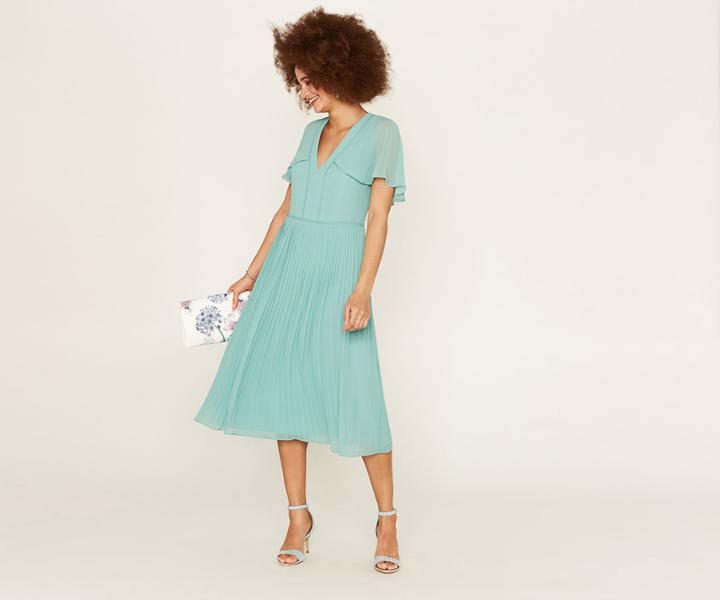 Oasis Long Cape Back Skater Dress