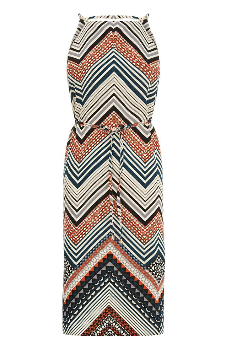 Oasis Chevron Stripe Midi Dress